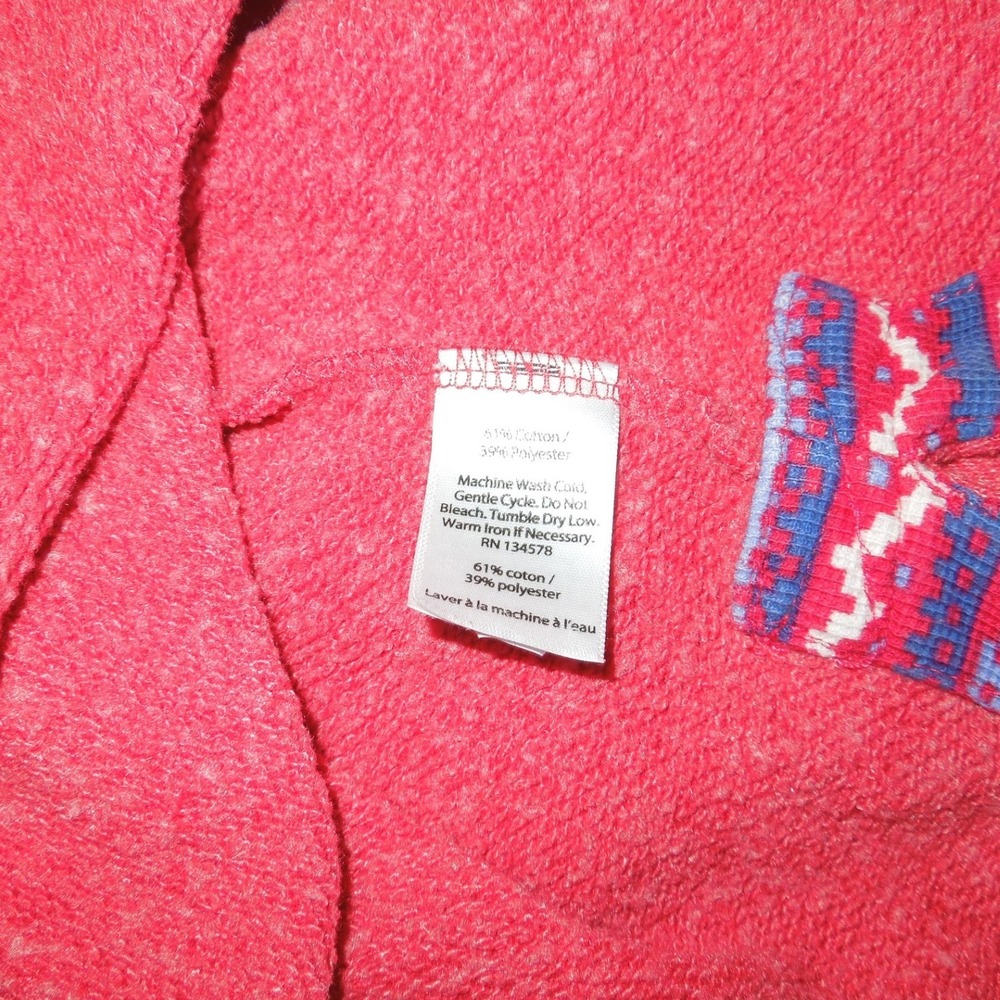 Vineyard Vines Womens Medium Red Fair Isle Whale Quarter Zip Pullover - Picture 3 of 8
